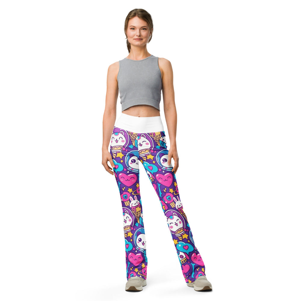 Flare leggings front view | GearBunch