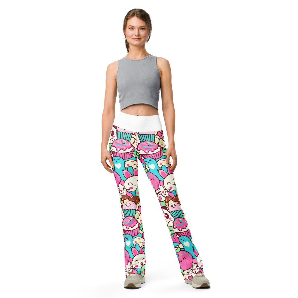 Flare leggings front view | GearBunch