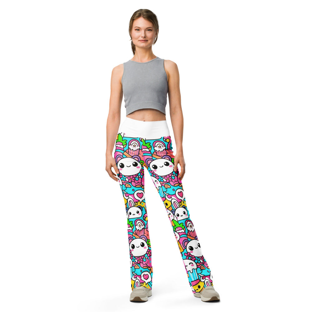 Flare leggings front view | GearBunch