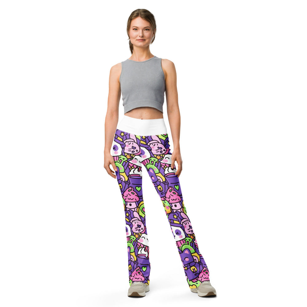 Flare leggings front view | GearBunch