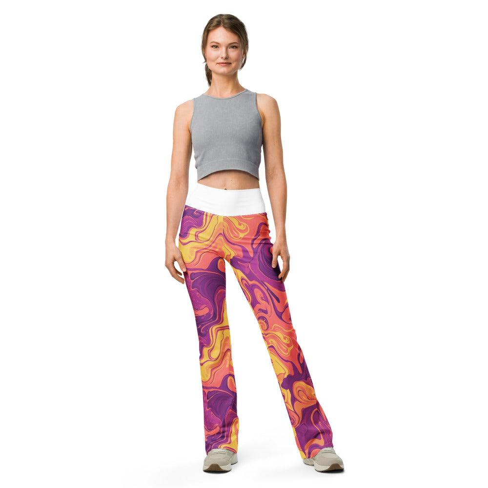 Flare leggings front view | GearBunch