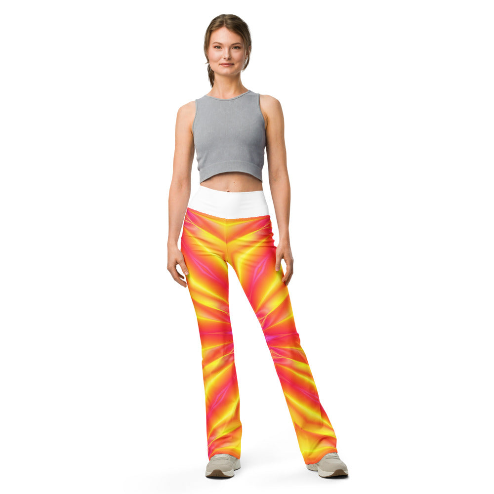Flare leggings front view | GearBunch