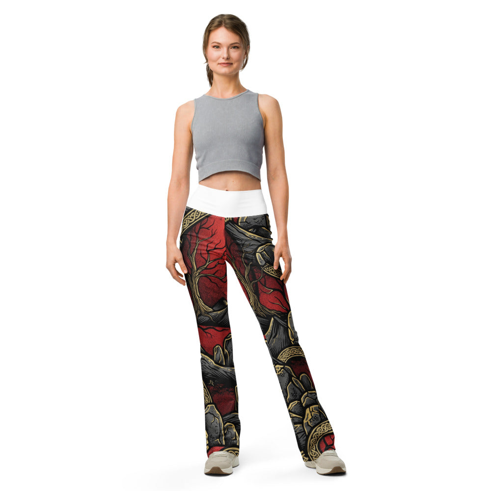 Flare leggings front view | GearBunch