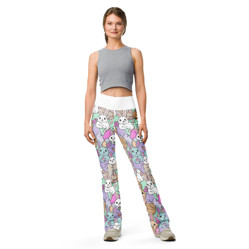 Flare leggings front view | GearBunch
