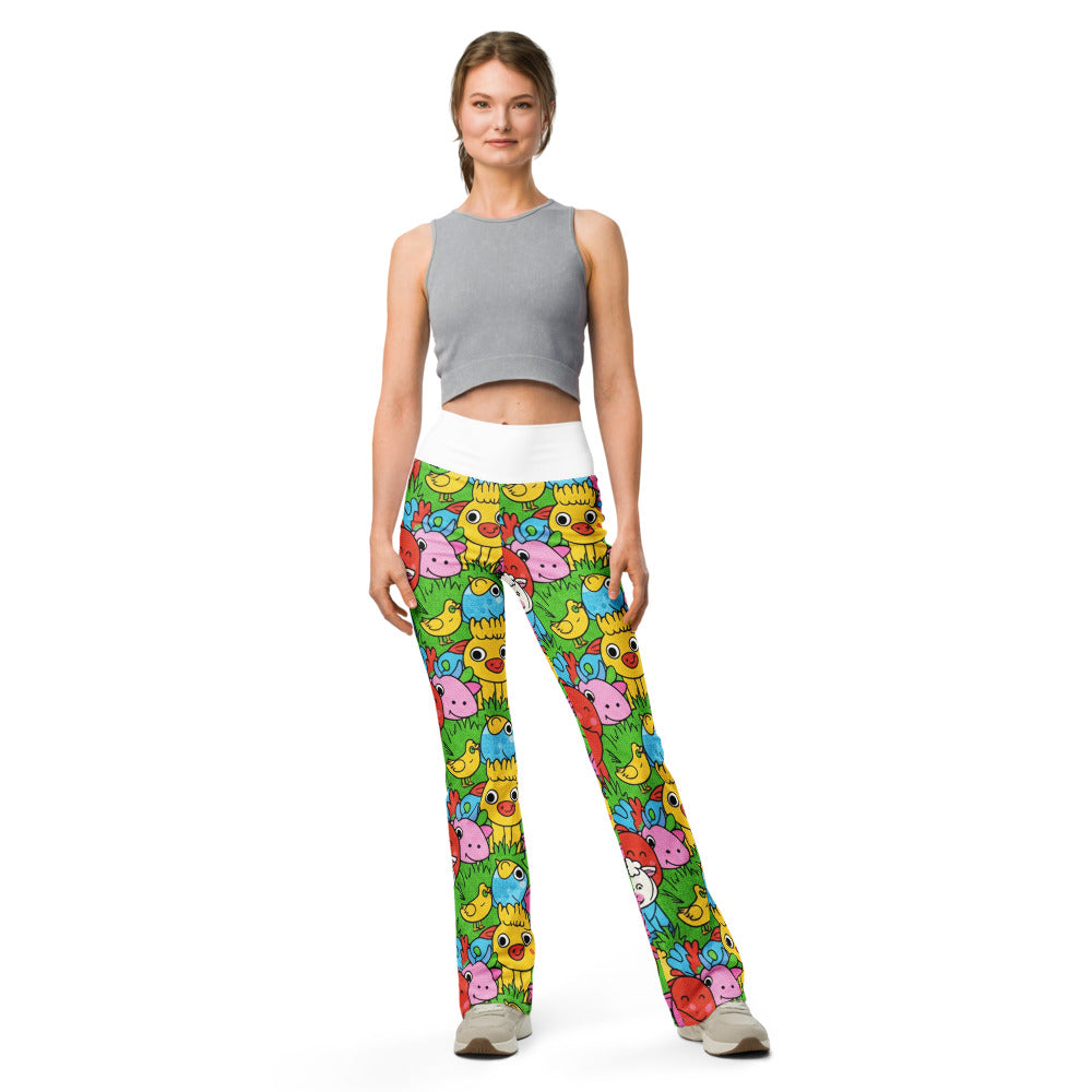 Flare leggings front view | GearBunch