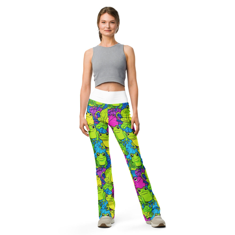 Flare leggings front view | GearBunch