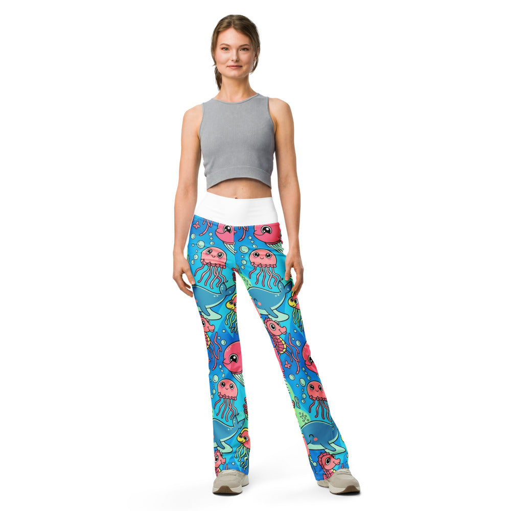 Flare leggings front view | GearBunch