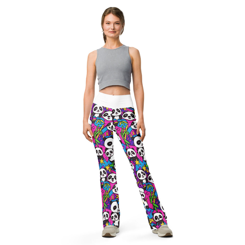 Flare leggings front view | GearBunch