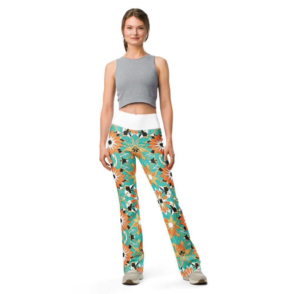 Flare leggings front view | GearBunch