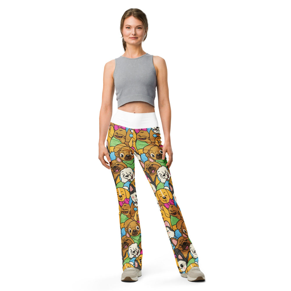 Flare leggings front view | GearBunch