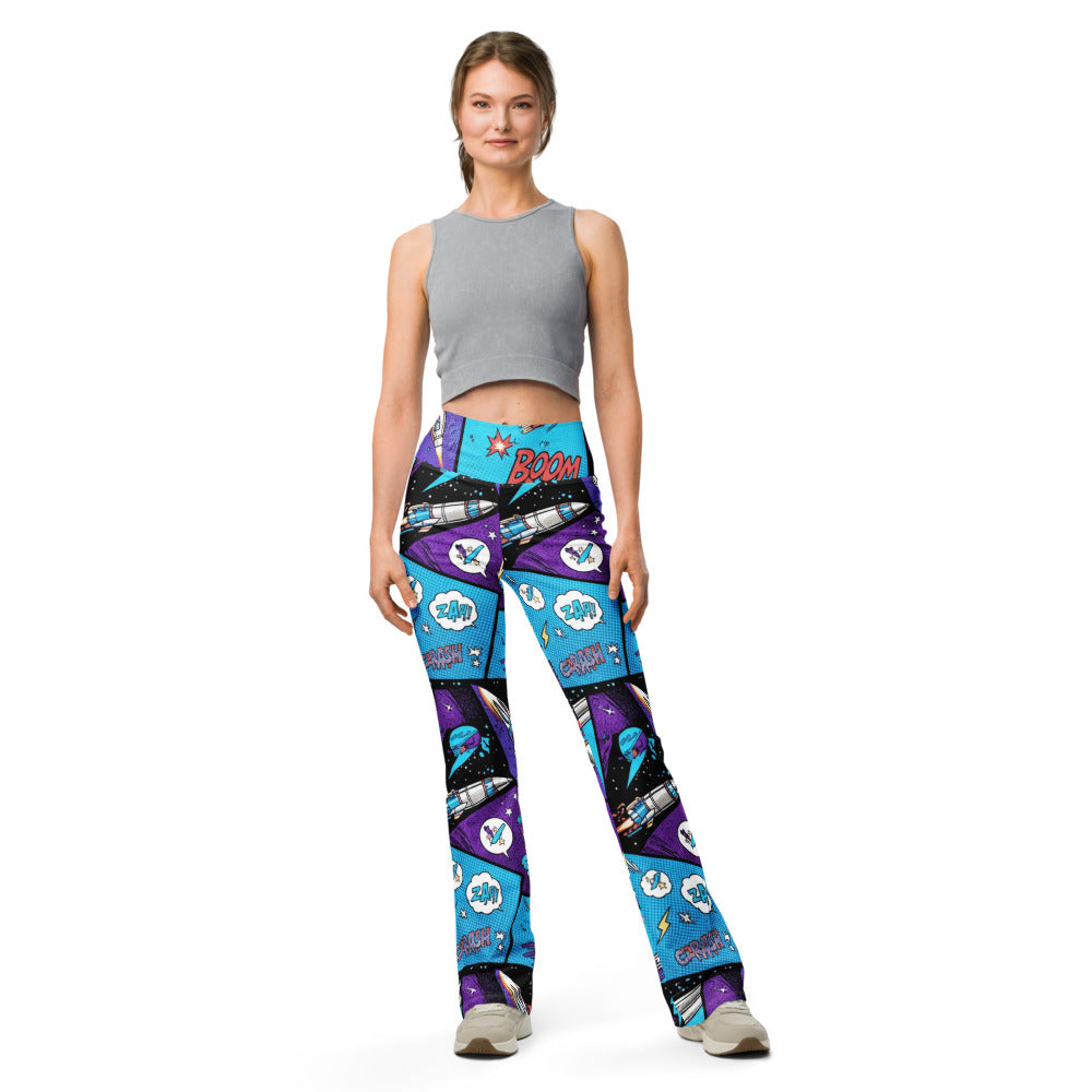 Flare leggings front view | GearBunch