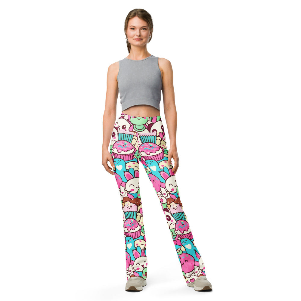 Flare leggings front view | GearBunch