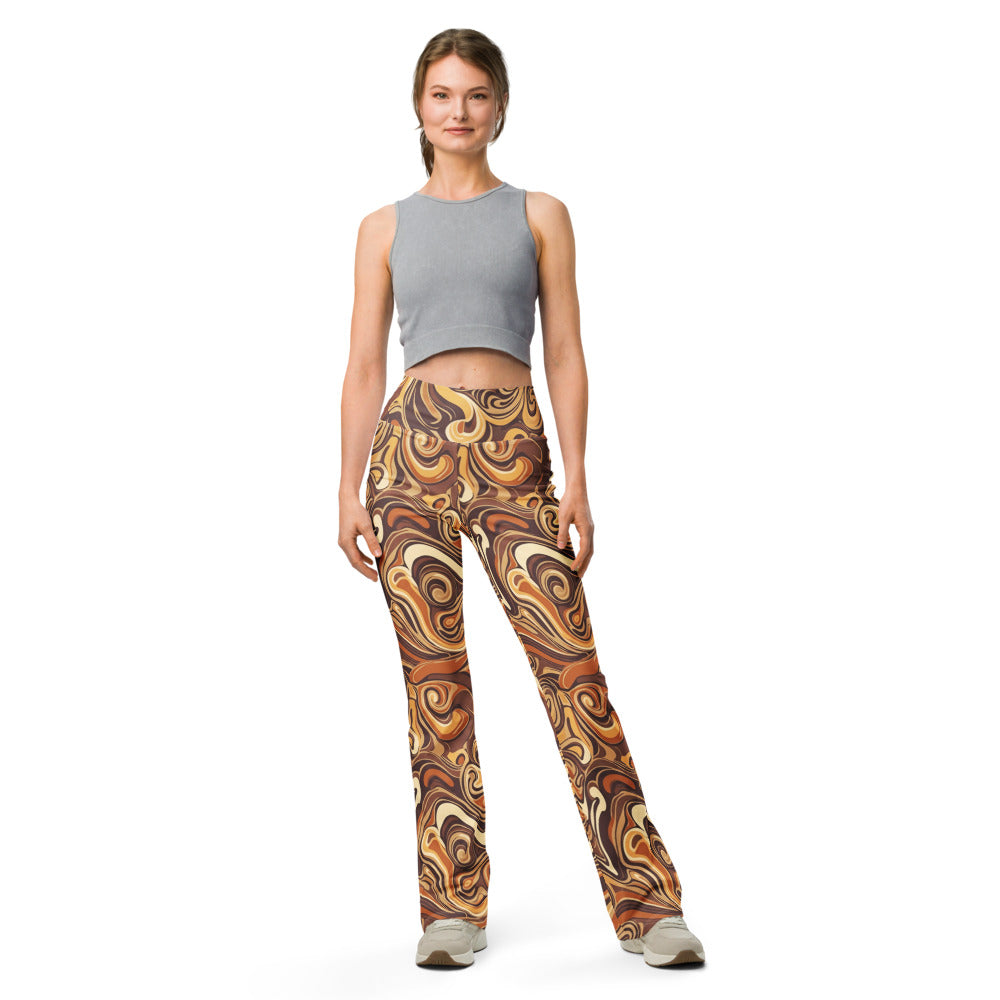 Flare leggings front view | GearBunch