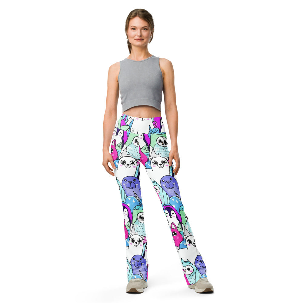 Flare leggings front view | GearBunch