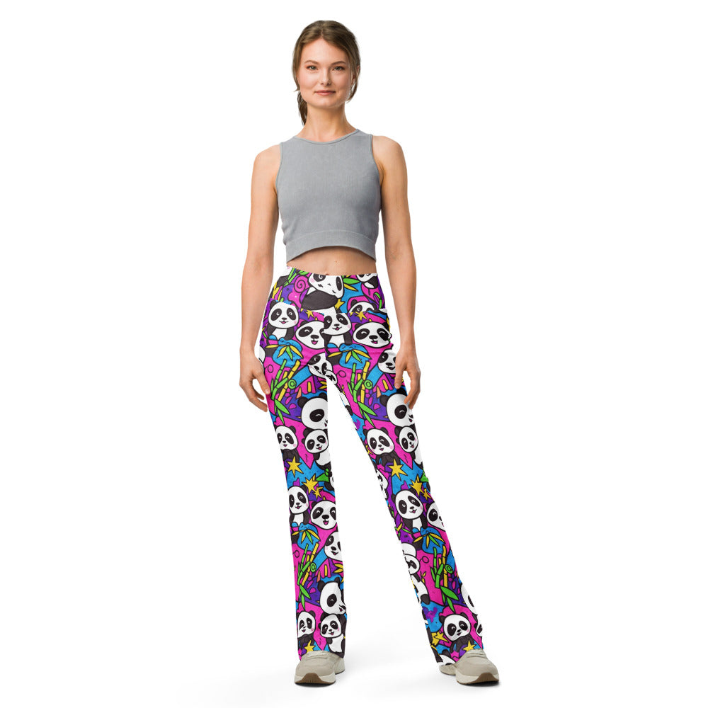 Flare leggings front view | GearBunch