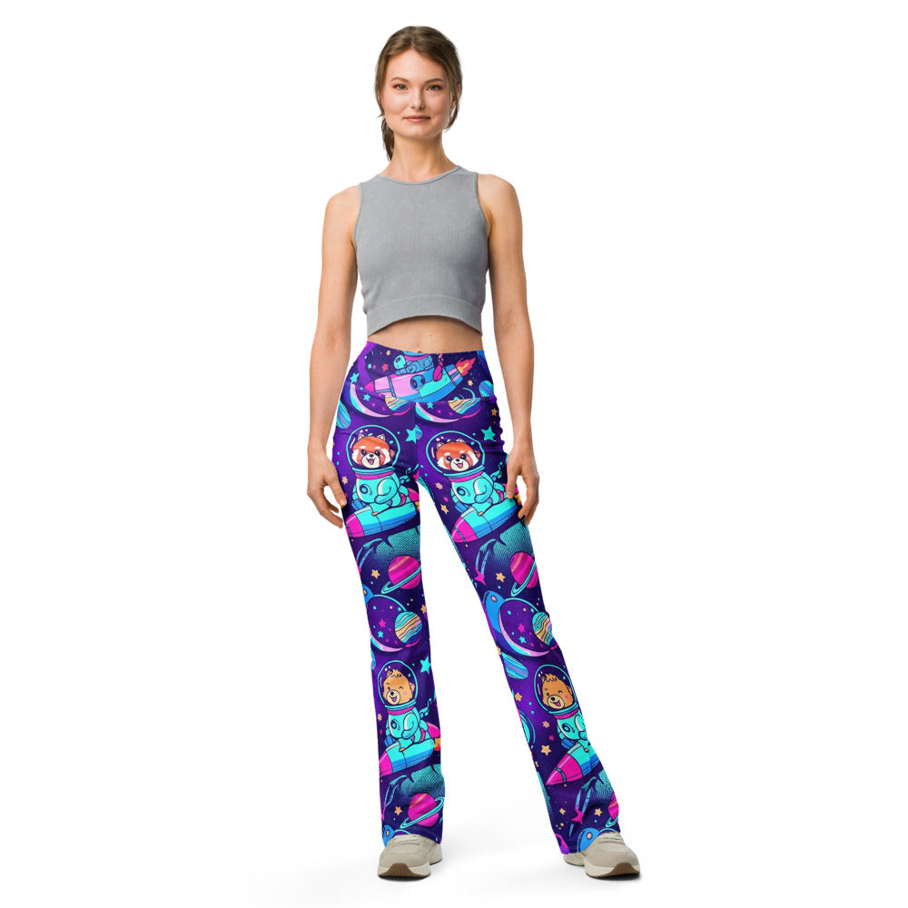 Flare leggings front view | GearBunch