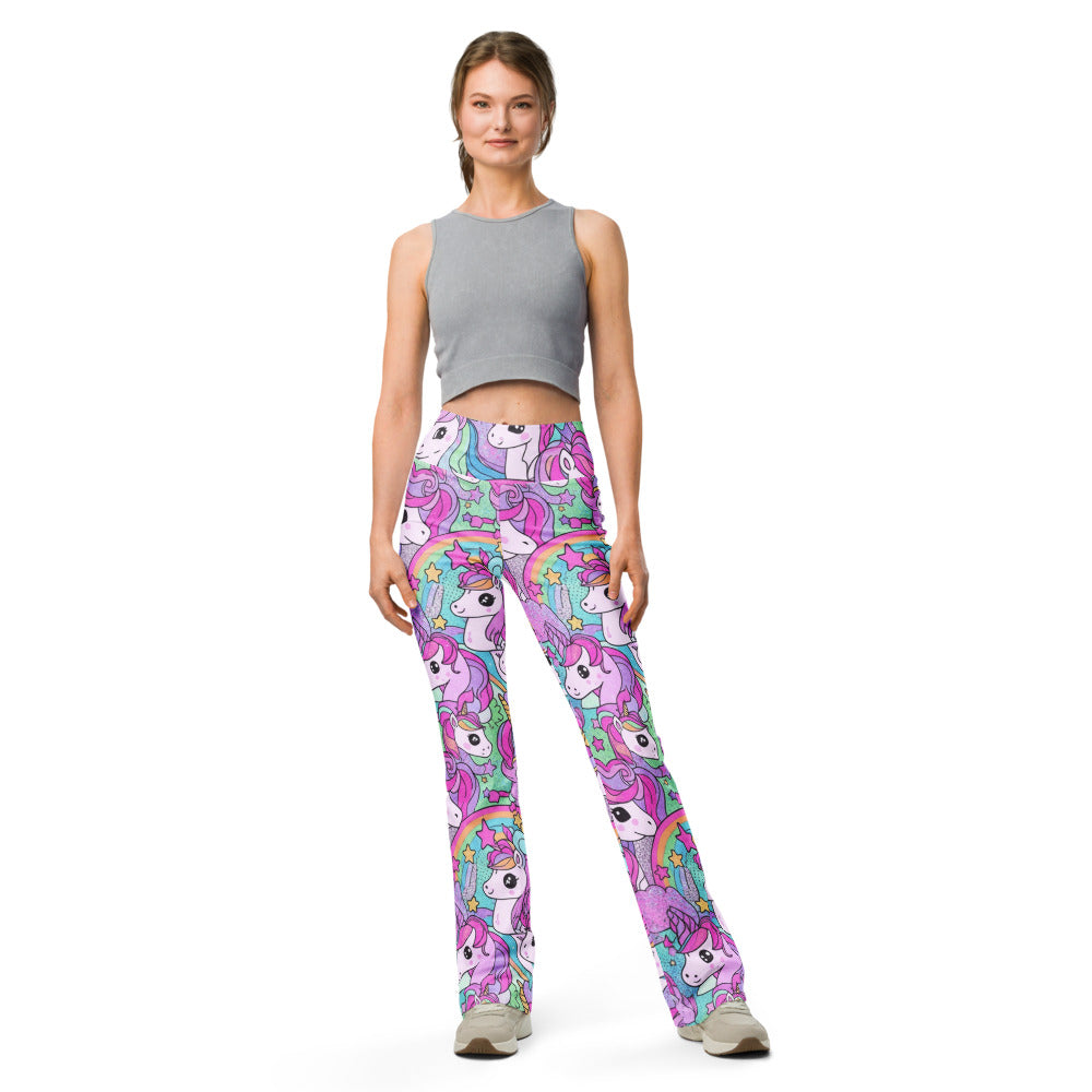 Flare leggings front view | GearBunch