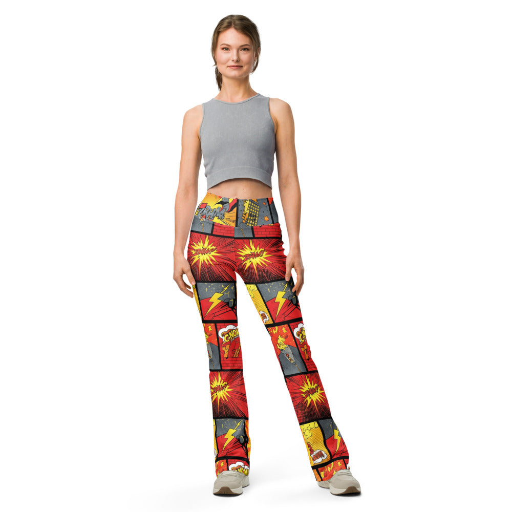 Flare leggings front view | GearBunch