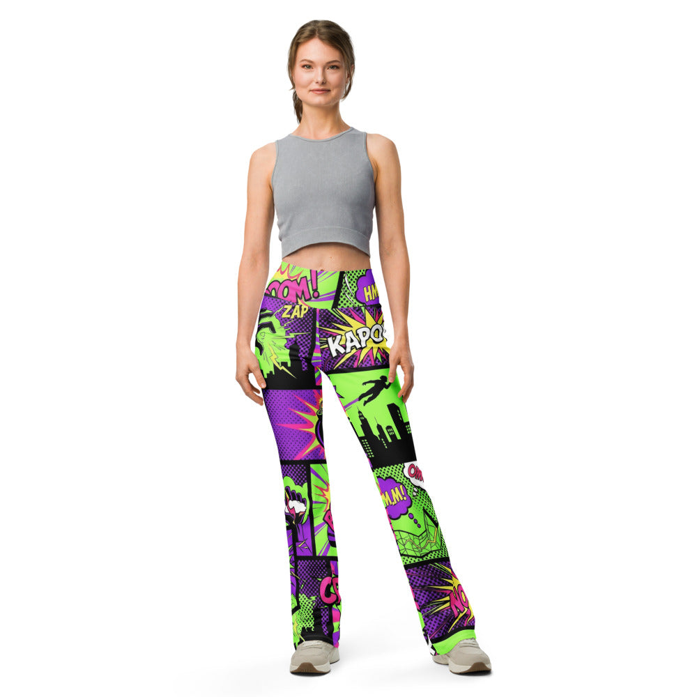 Flare leggings front view | GearBunch