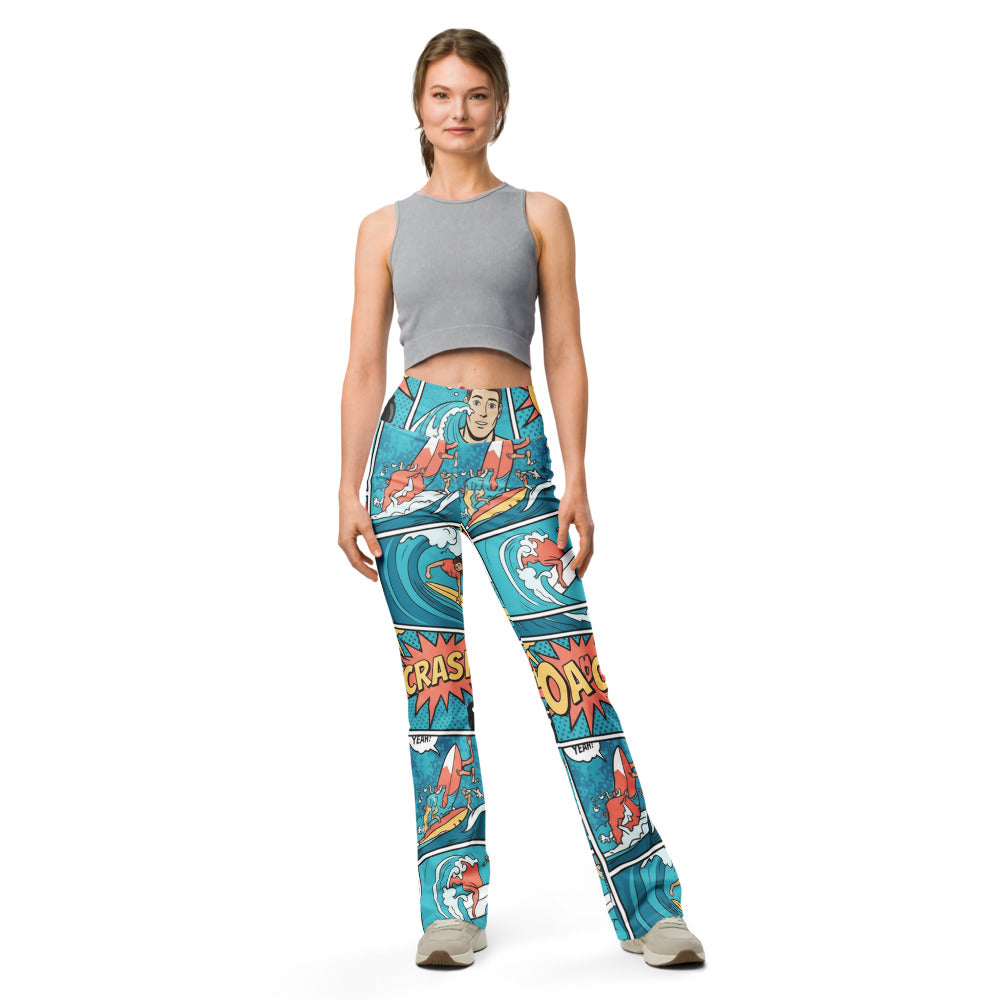 Flare leggings front view | GearBunch