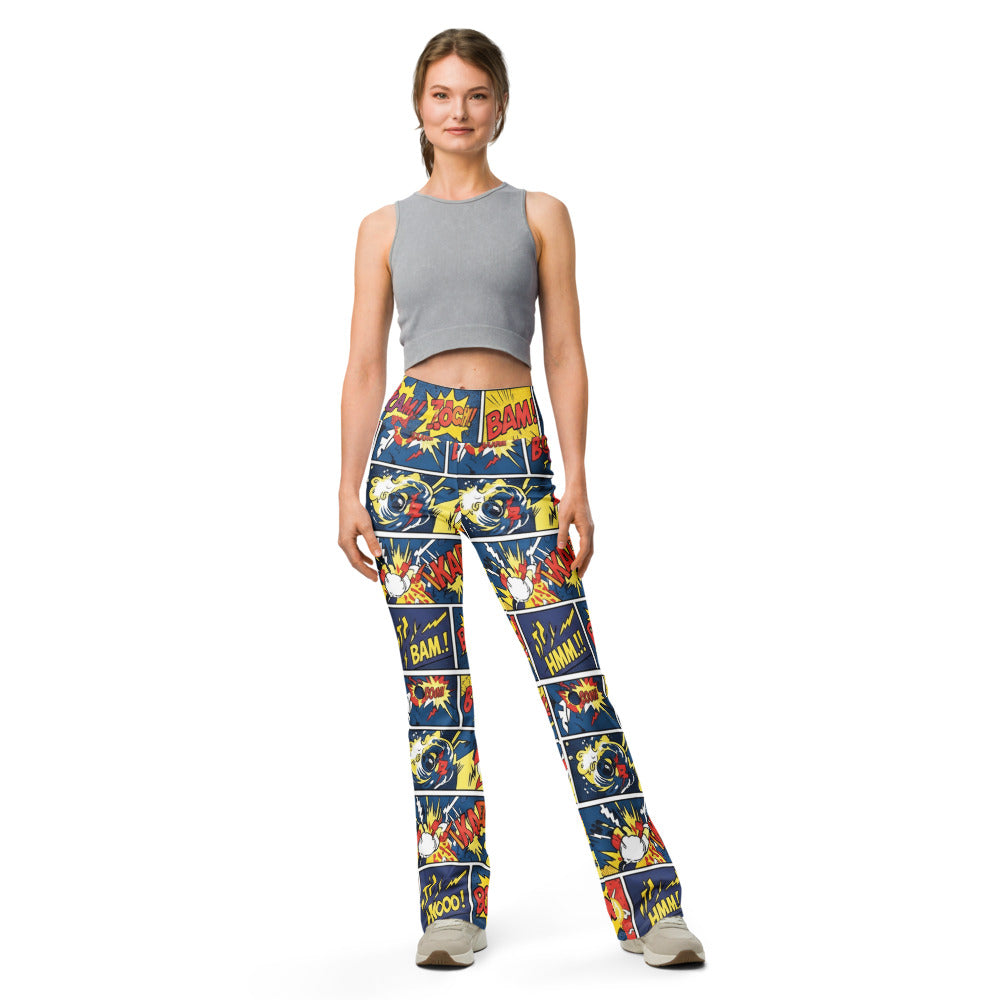Flare leggings front view | GearBunch
