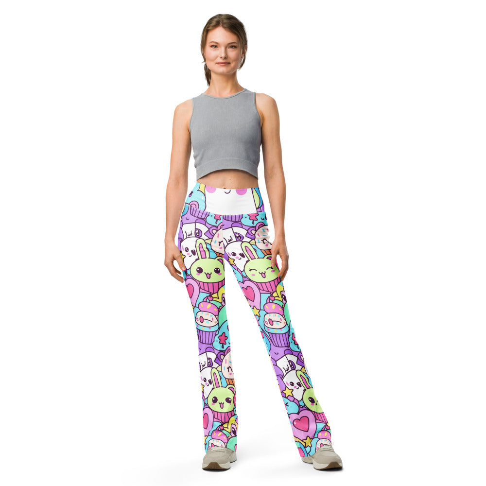 Flare leggings front view | GearBunch