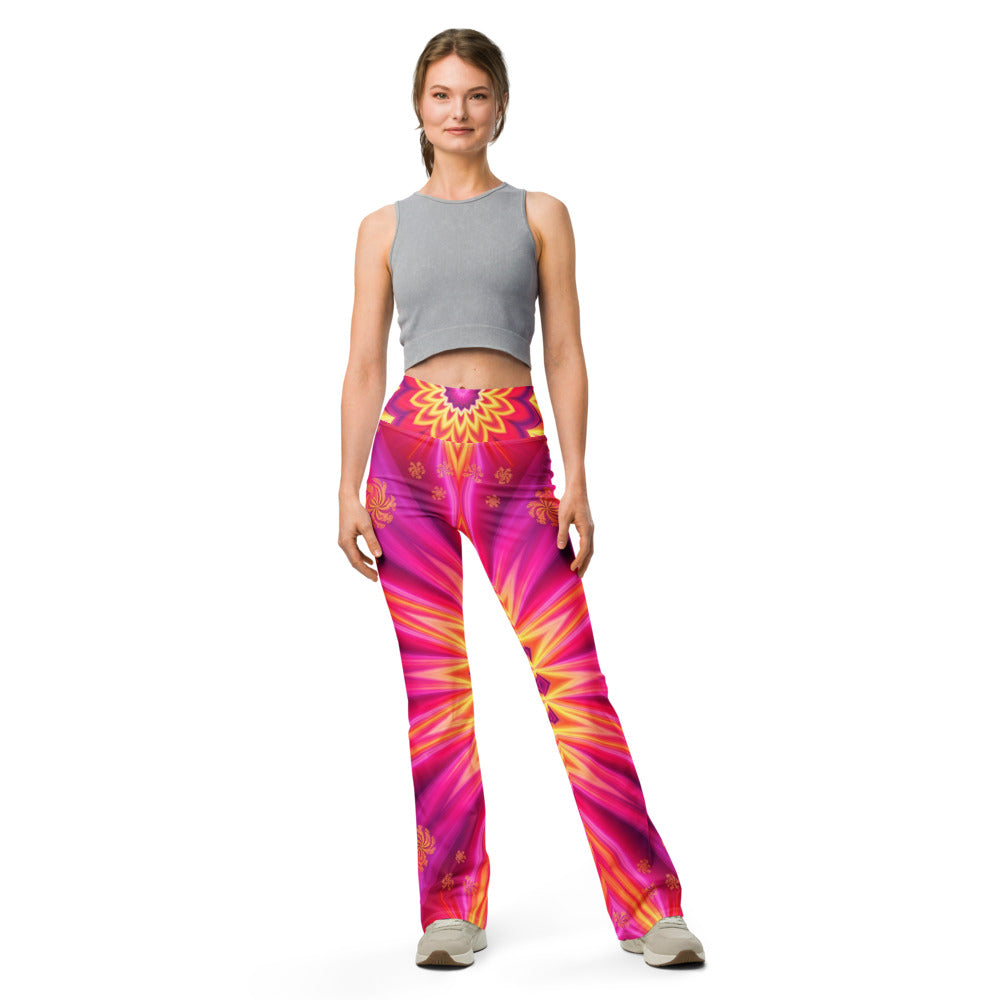 Flare leggings front view | GearBunch