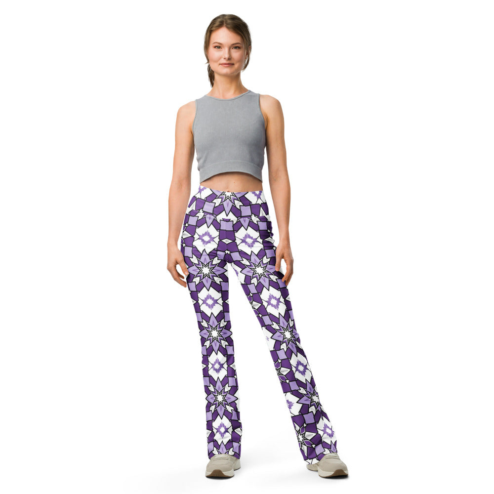 Flare leggings front view | GearBunch