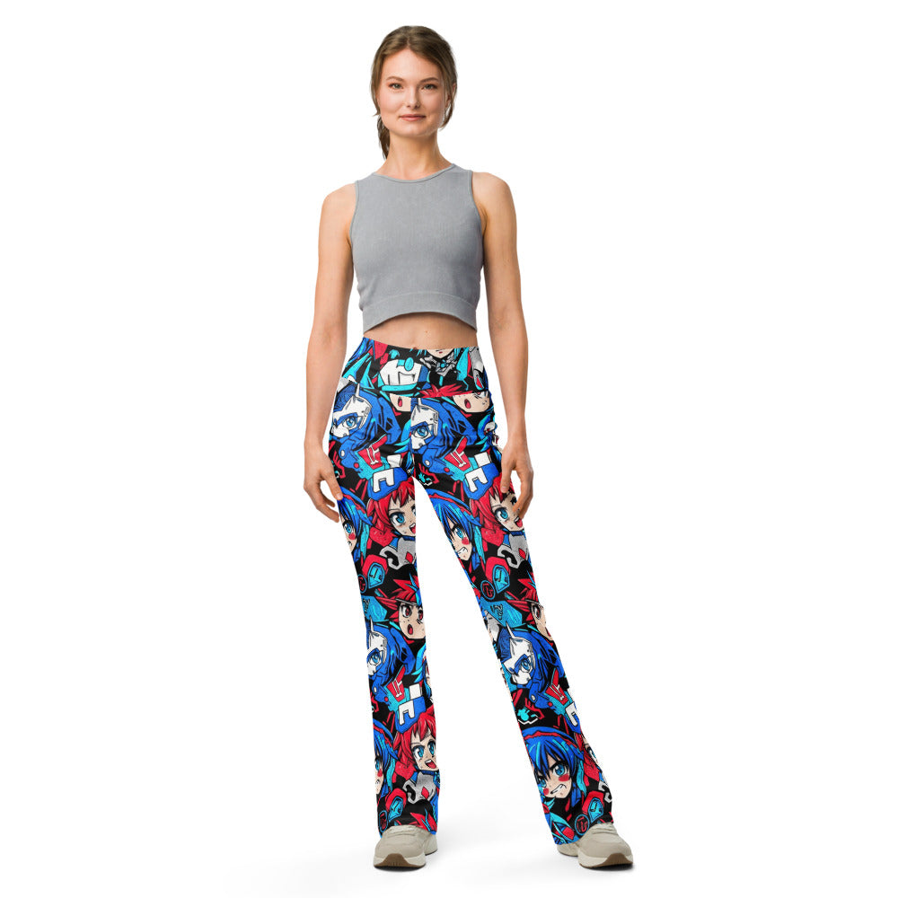 Flare leggings front view | GearBunch