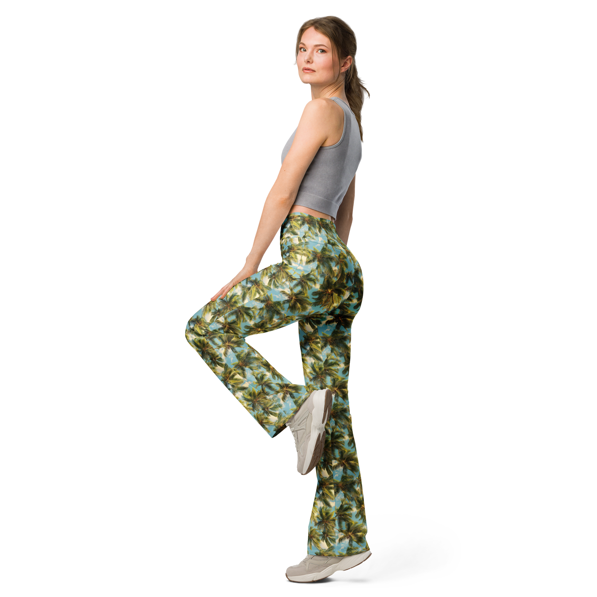 Palm Paradise Flare Leggings Left View