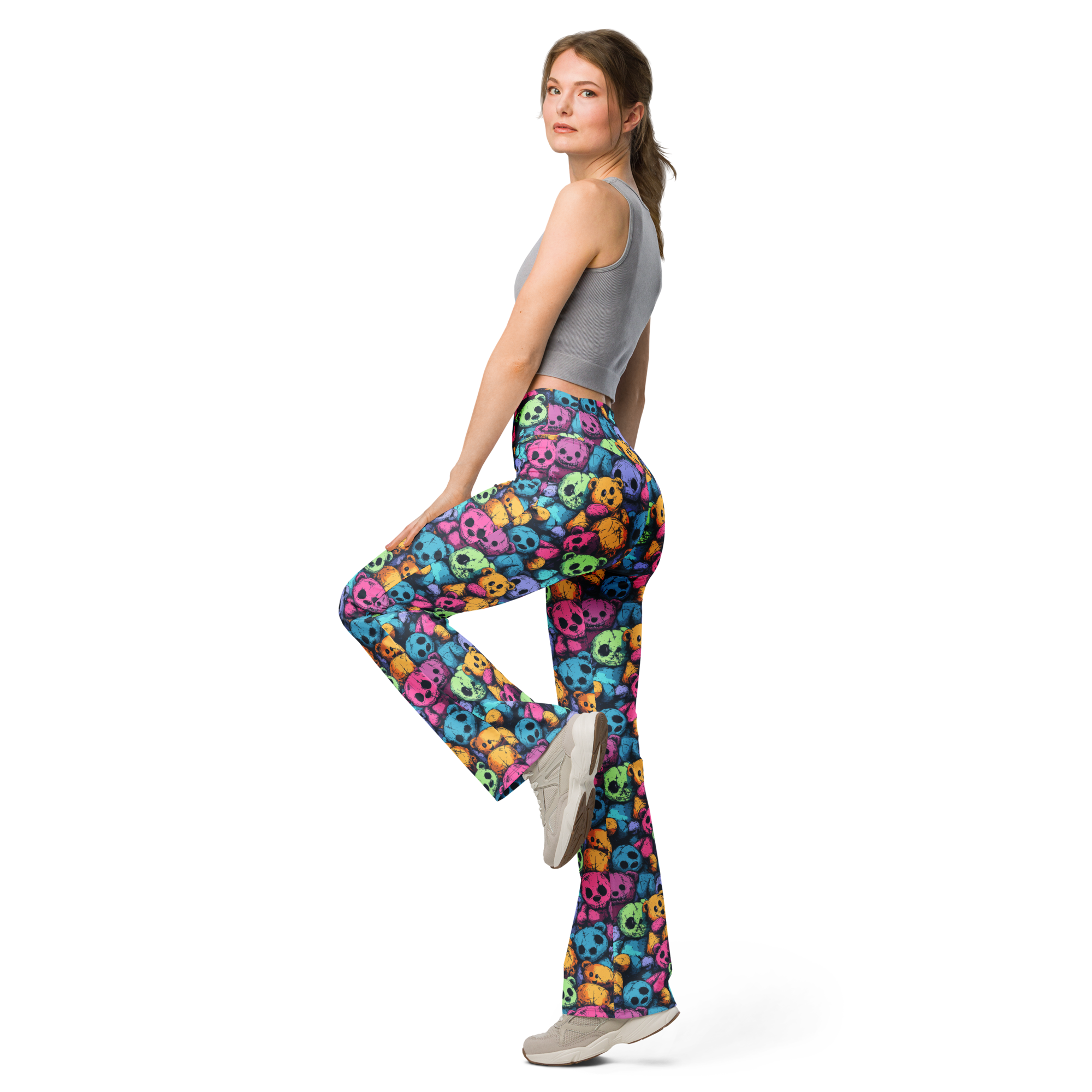 Vintage Teddy Flare Leggings Left View