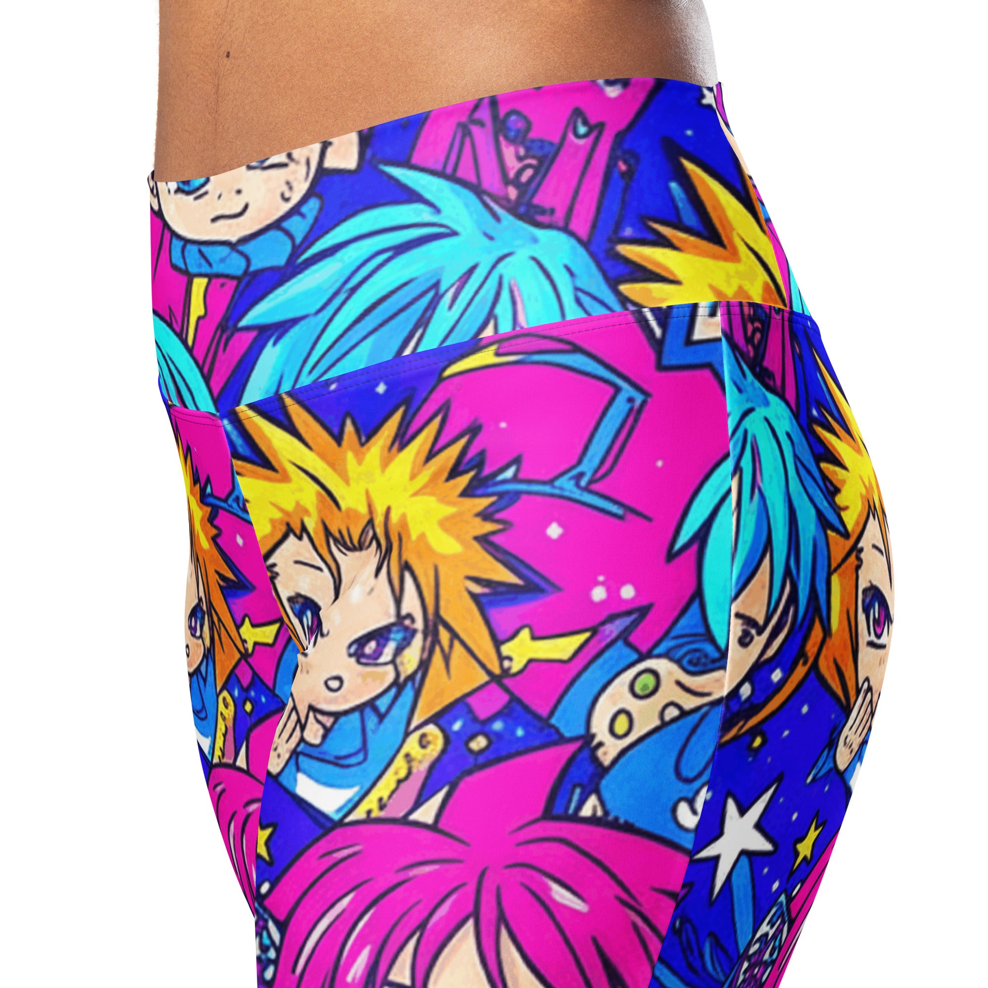 Anime Galaxy Hero Flare Leggings | GearBunch
