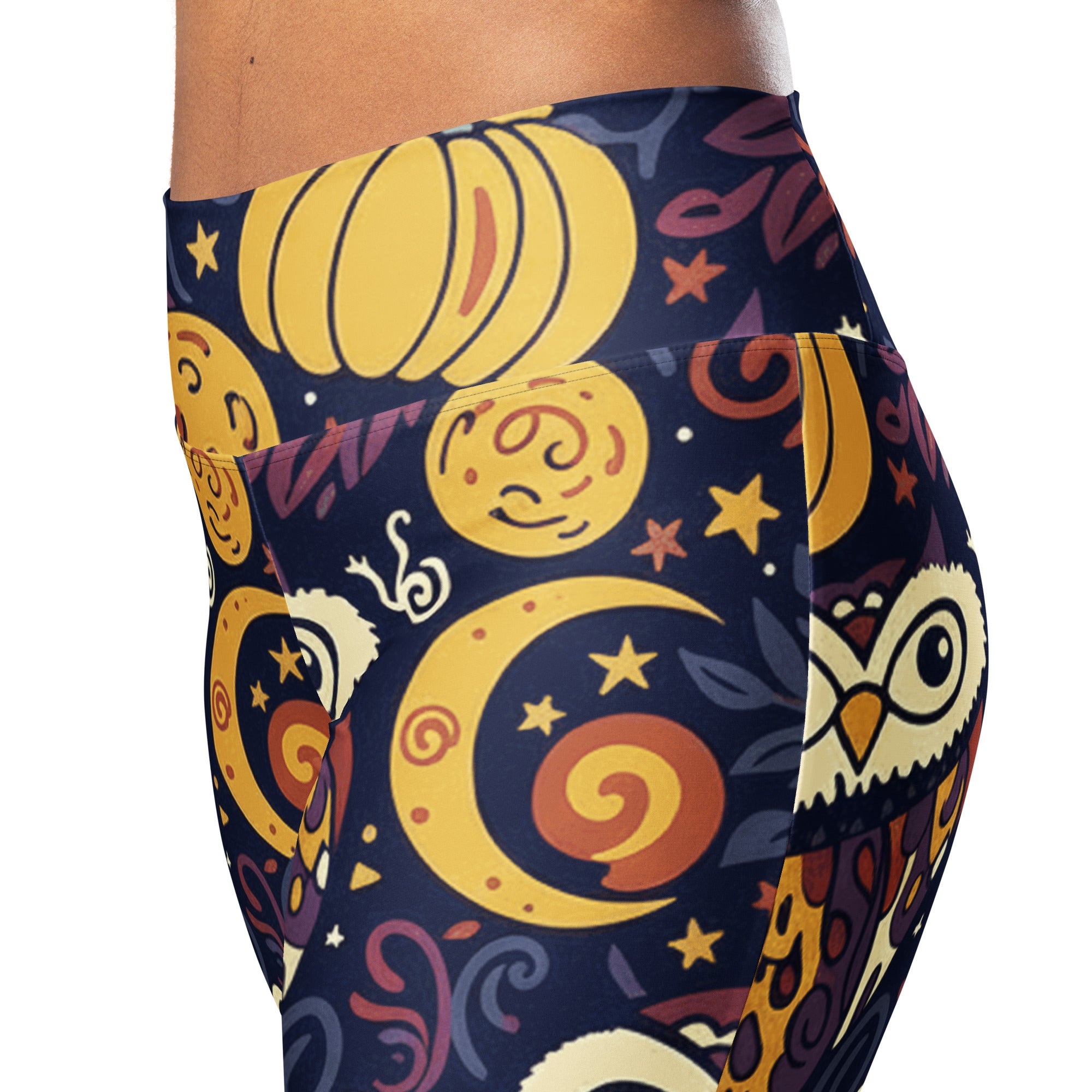 All Hallows Eve Owl Flare Leggings | GearBunch