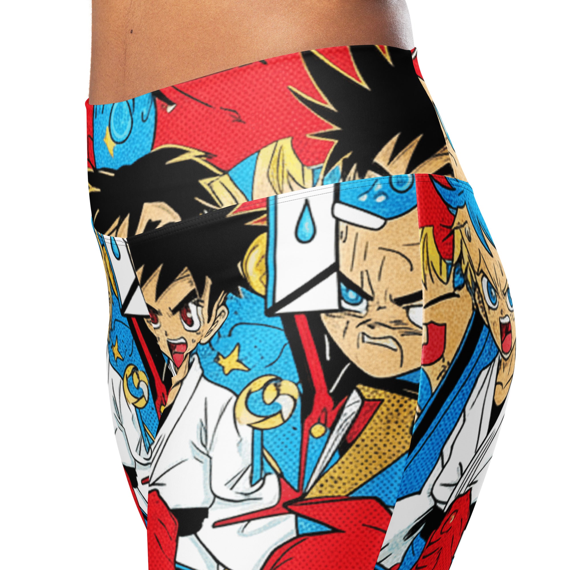 Anime Collage Street Fighter Flare Leggings | GearBunch