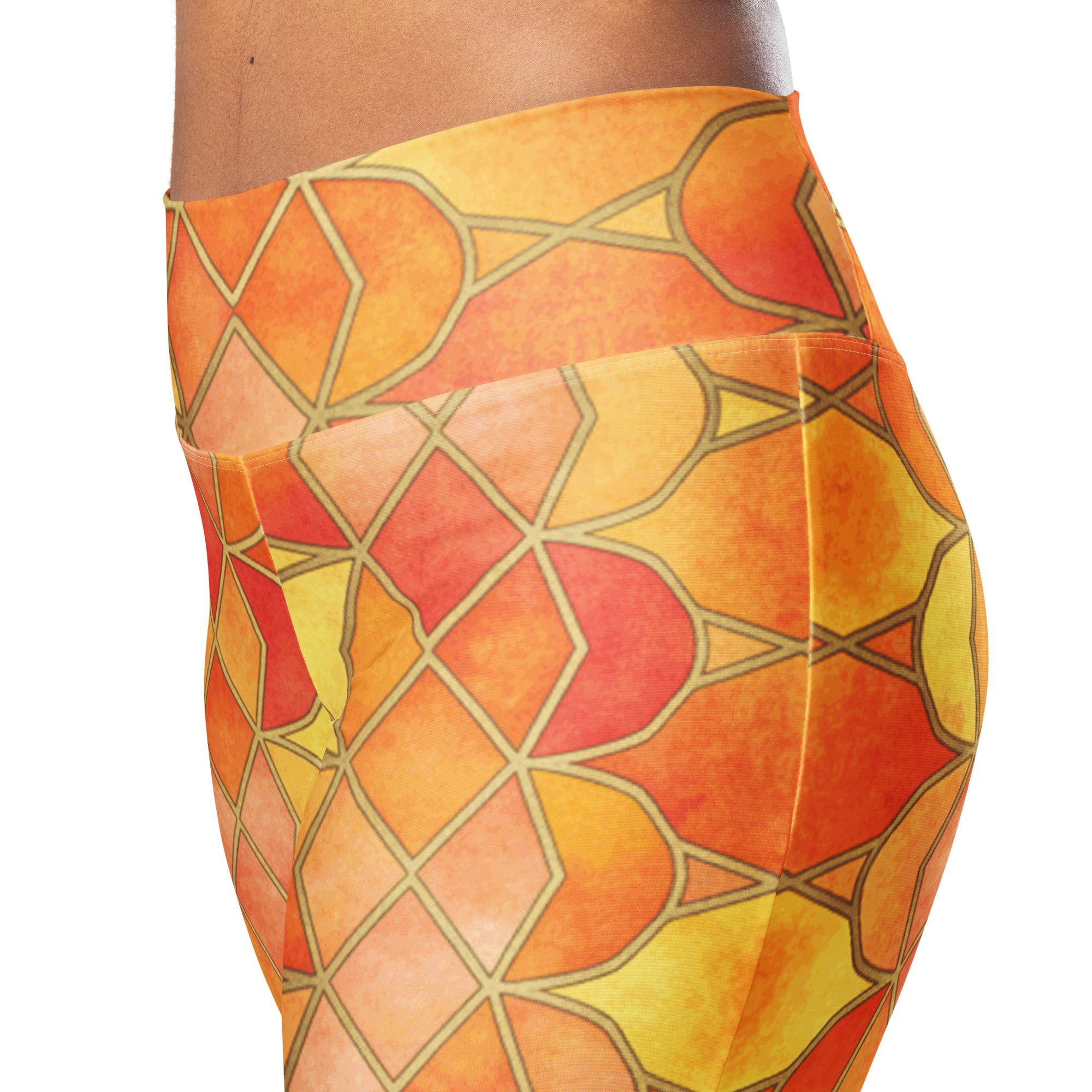 Arabic Sunset Blaze Flare Leggings | GearBunch