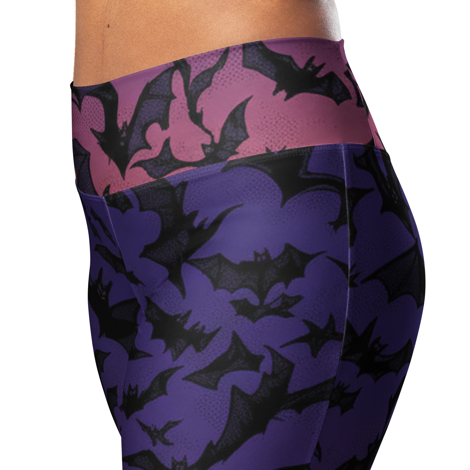 Bat Swarm Twilight Flare Leggings | GearBunch