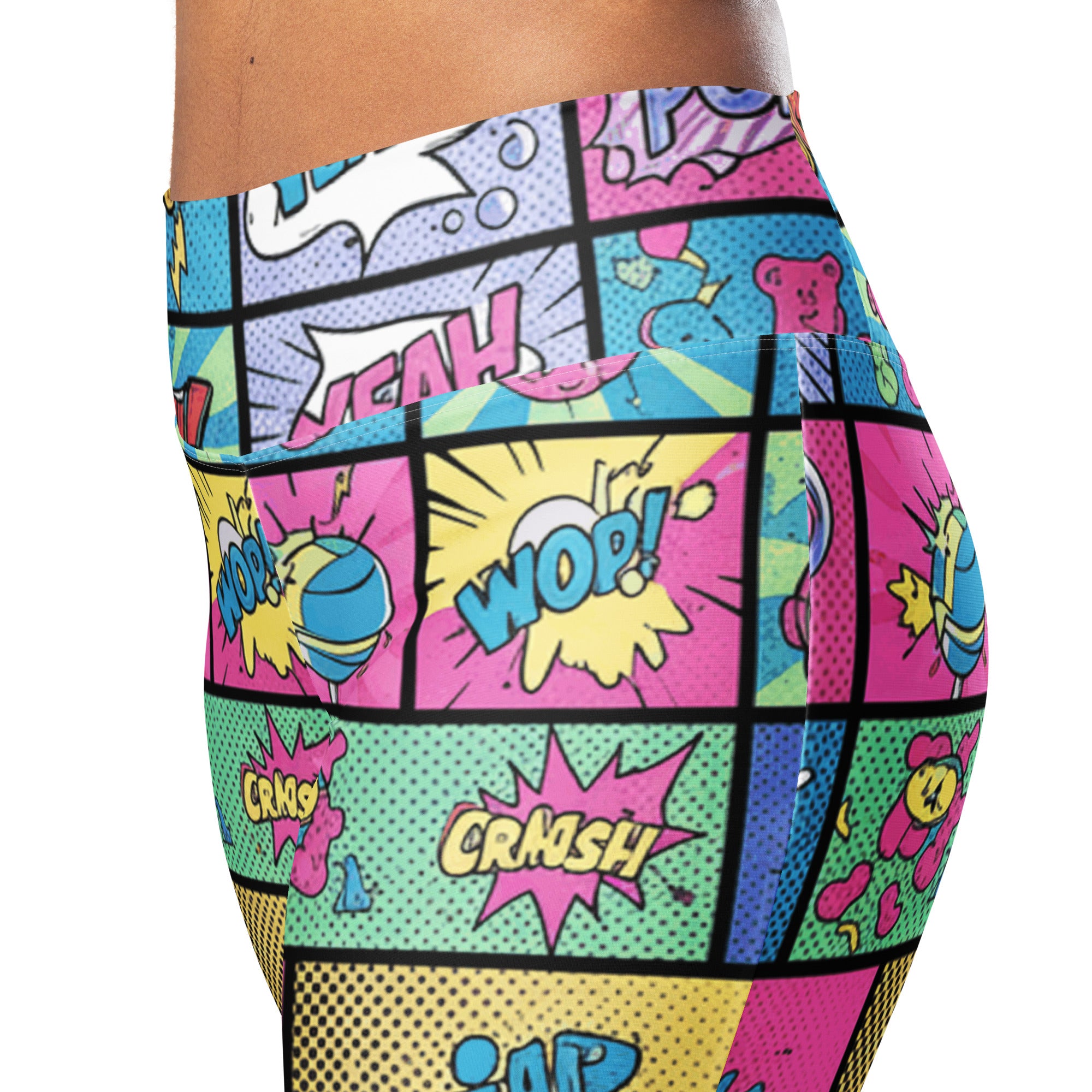 Comic Strip Pop Candy Flare Leggings | GearBunch