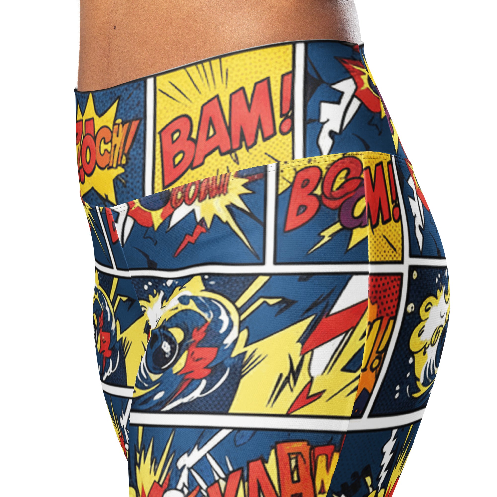 Comic Strip Thunder Punch Flare Leggings | GearBunch