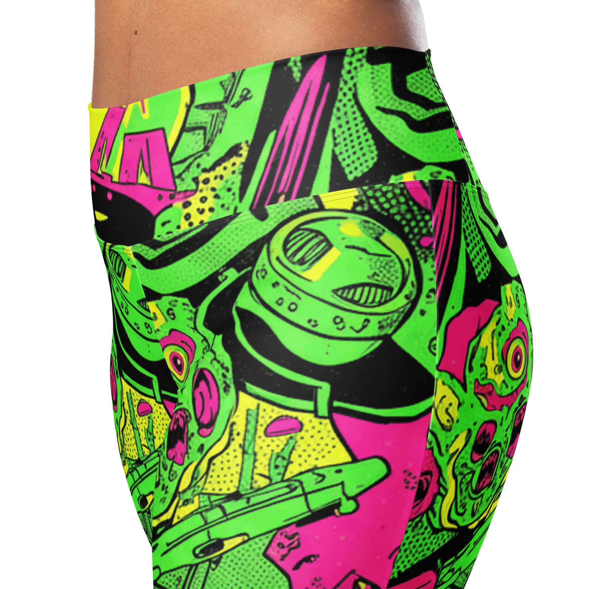 Drive-In Horror B-Movie Flare Leggings | GearBunch