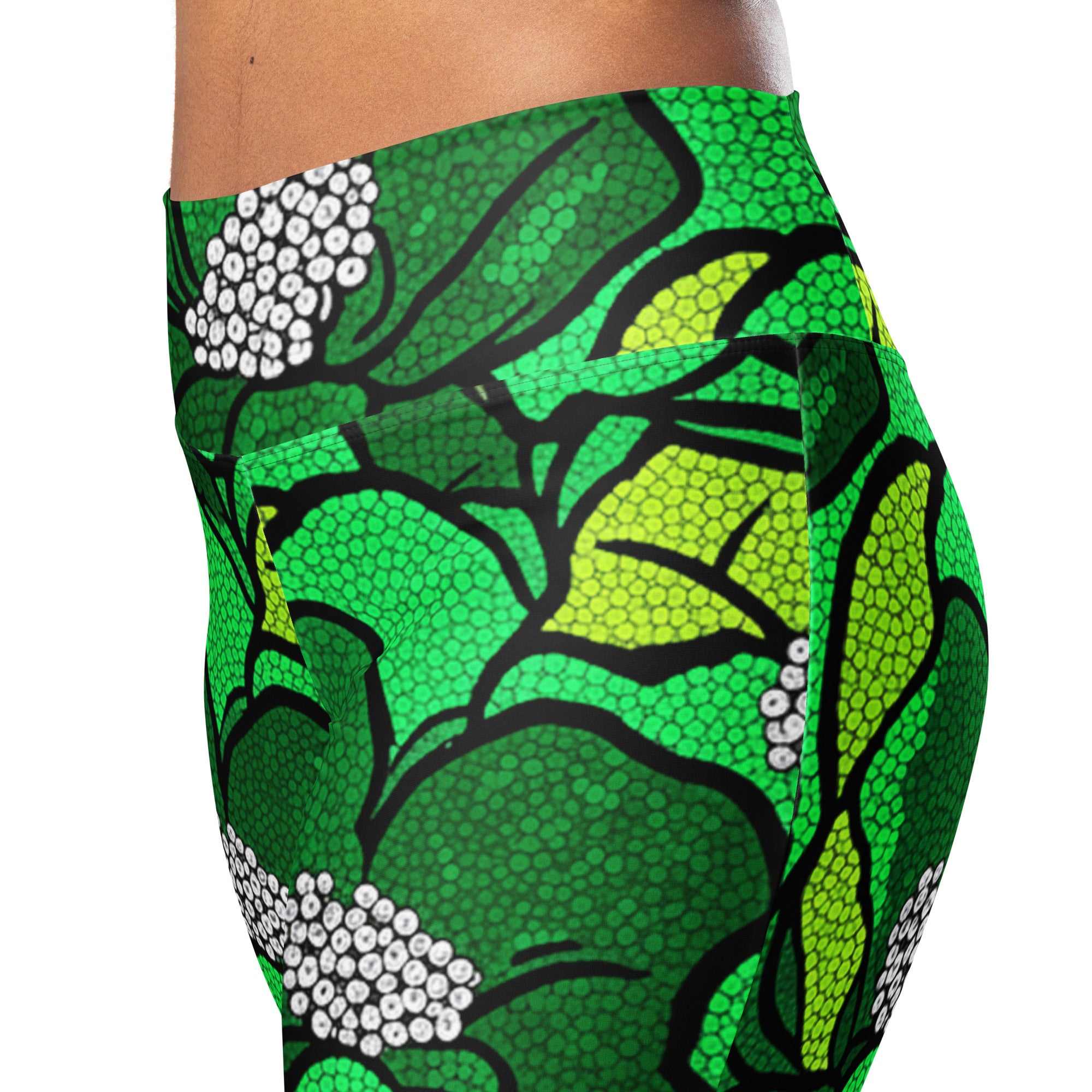 Emerald Paillette Magnolia Flare Leggings | GearBunch