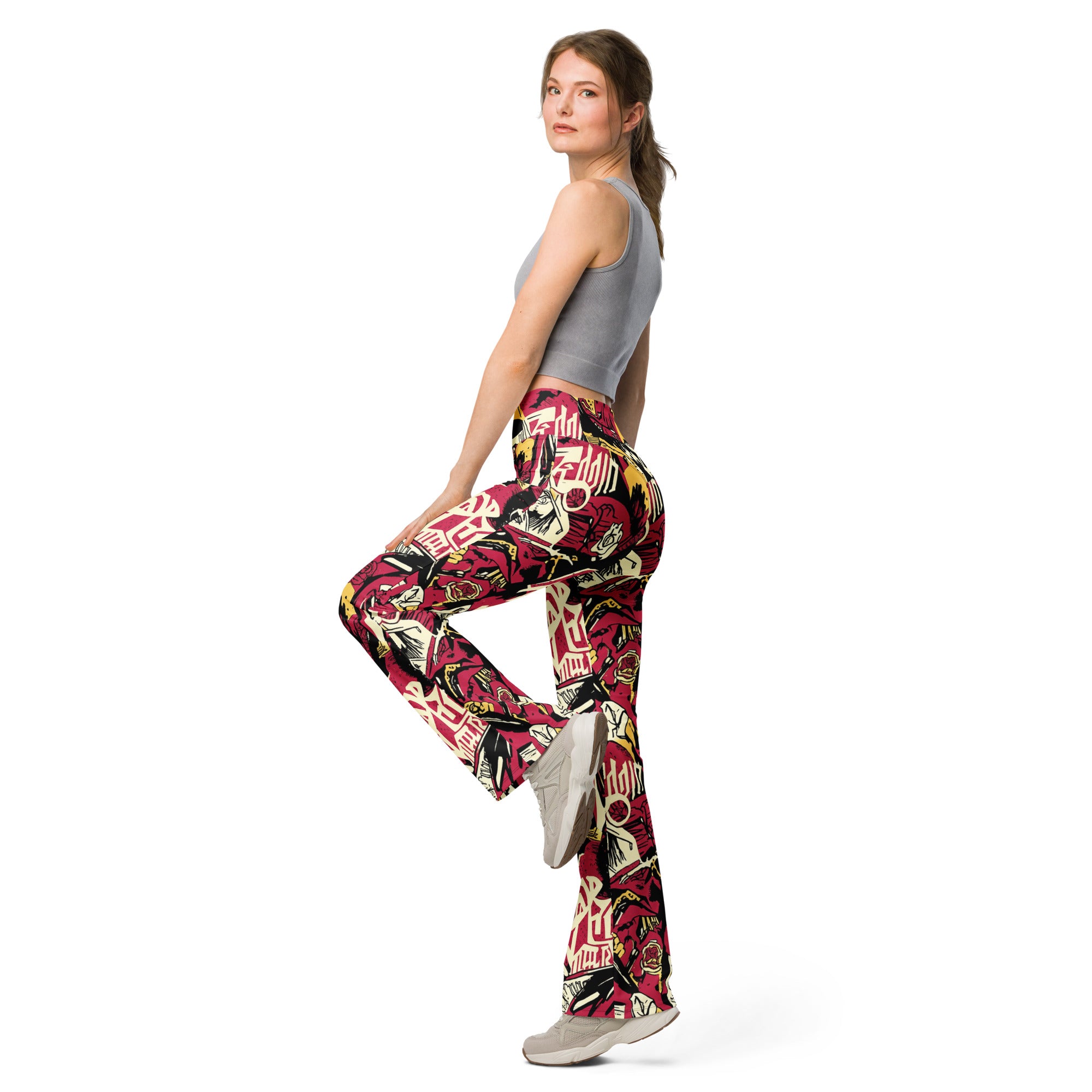 Hammer Horror Poster Collage Flare Leggings | GearBunch