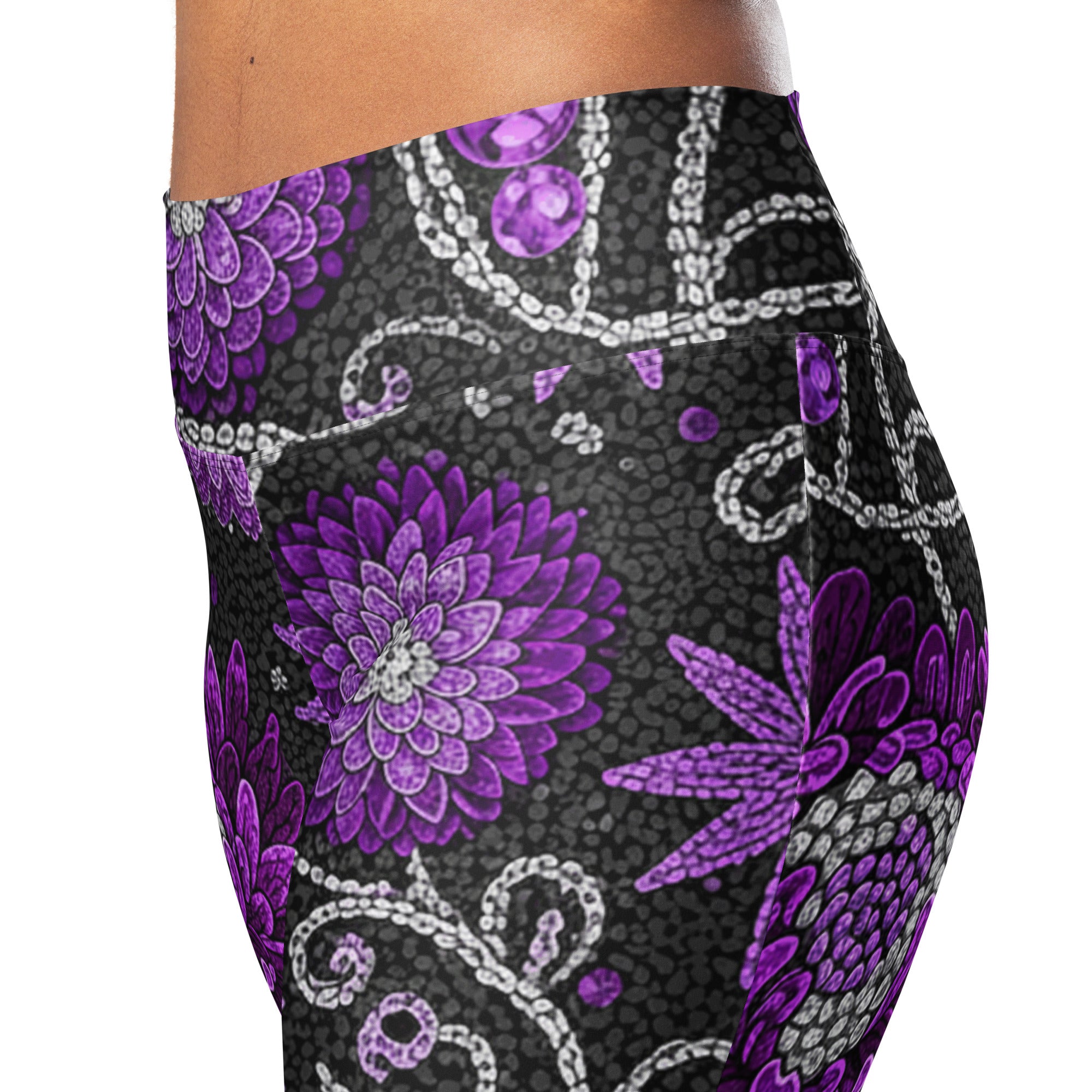 Lush Jewel Orchid Flare Leggings | GearBunch