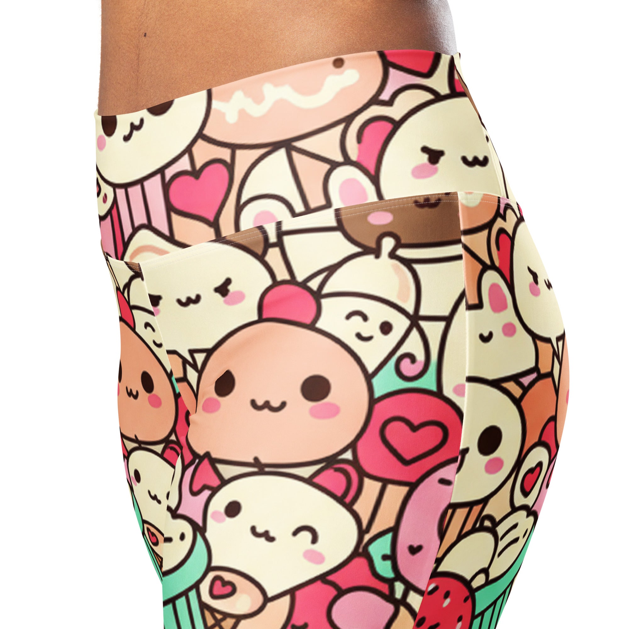 Kawaii Bakery Shop Flare Leggings | GearBunch
