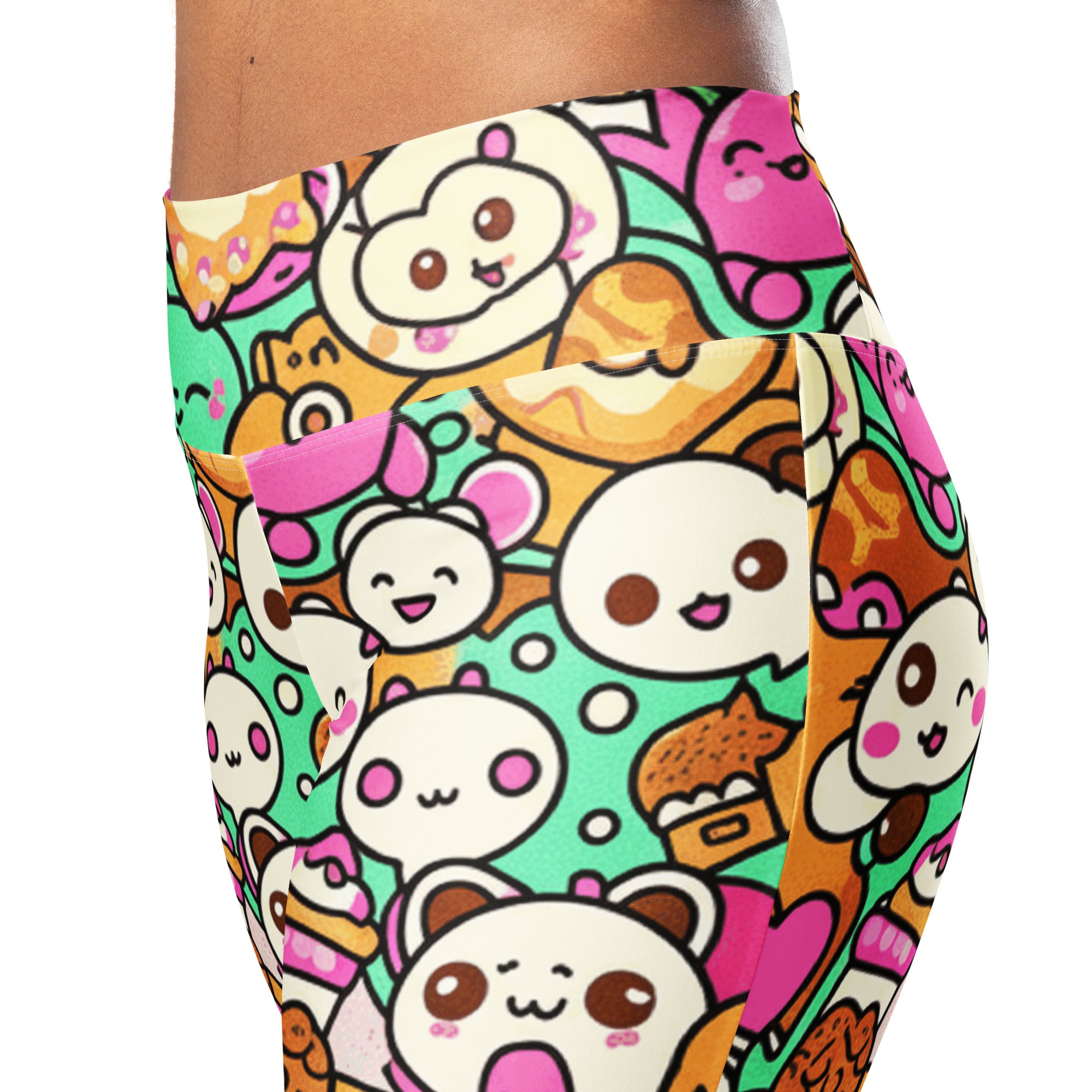 Kawaii Coffee Break Flare Leggings | GearBunch