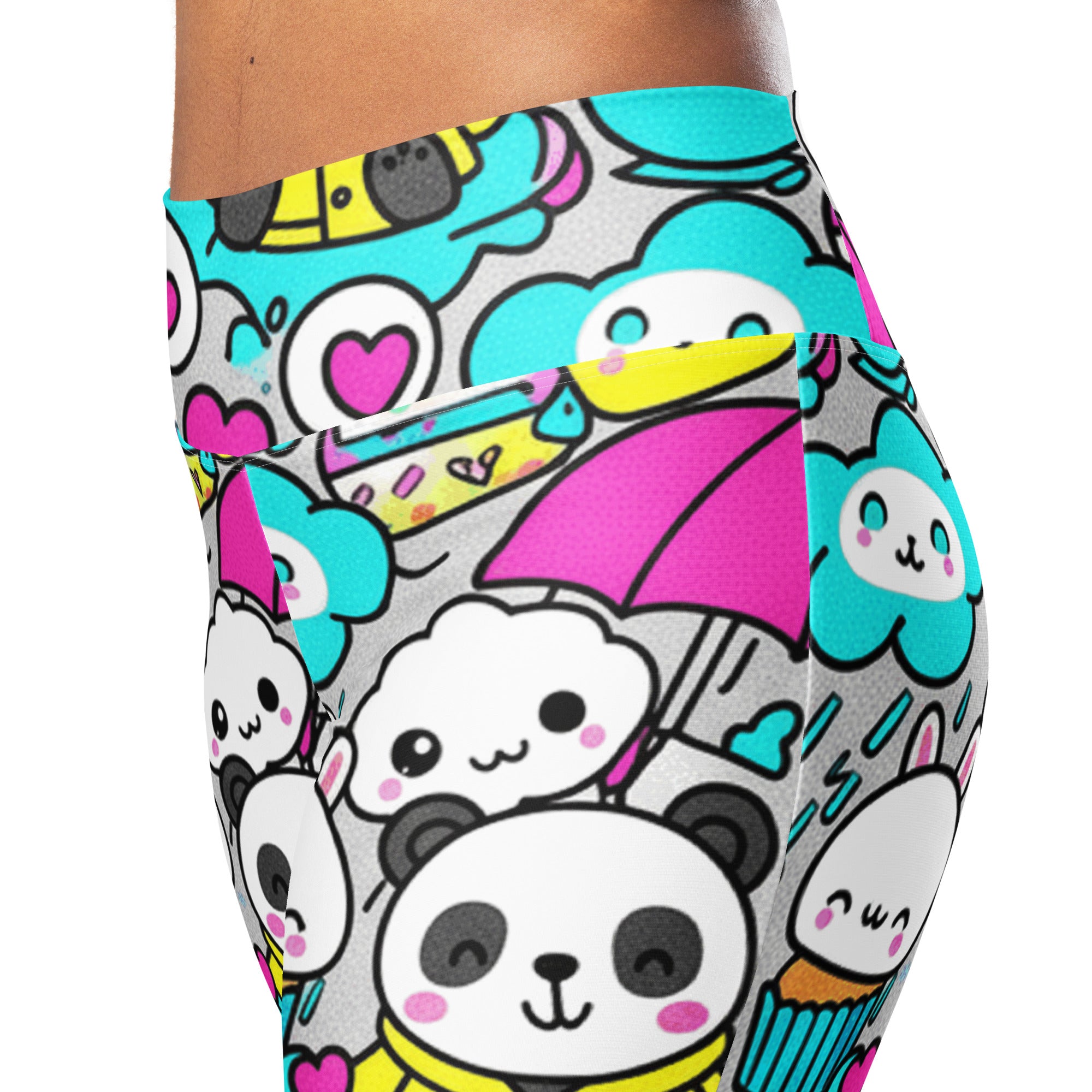 Kawaii Rainy Day Flare Leggings | GearBunch