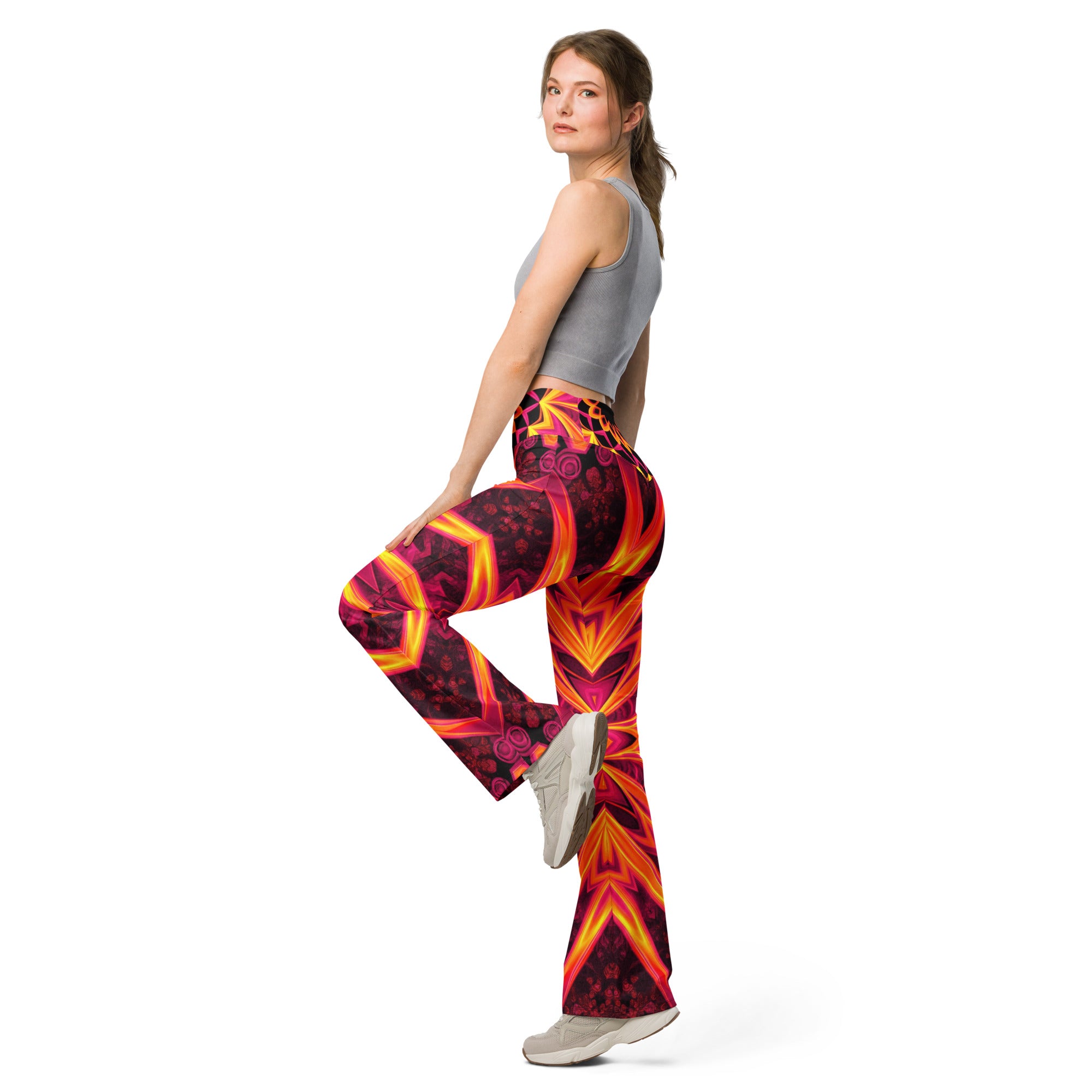 Psychedelic Infrared Flare Leggings | GearBunch