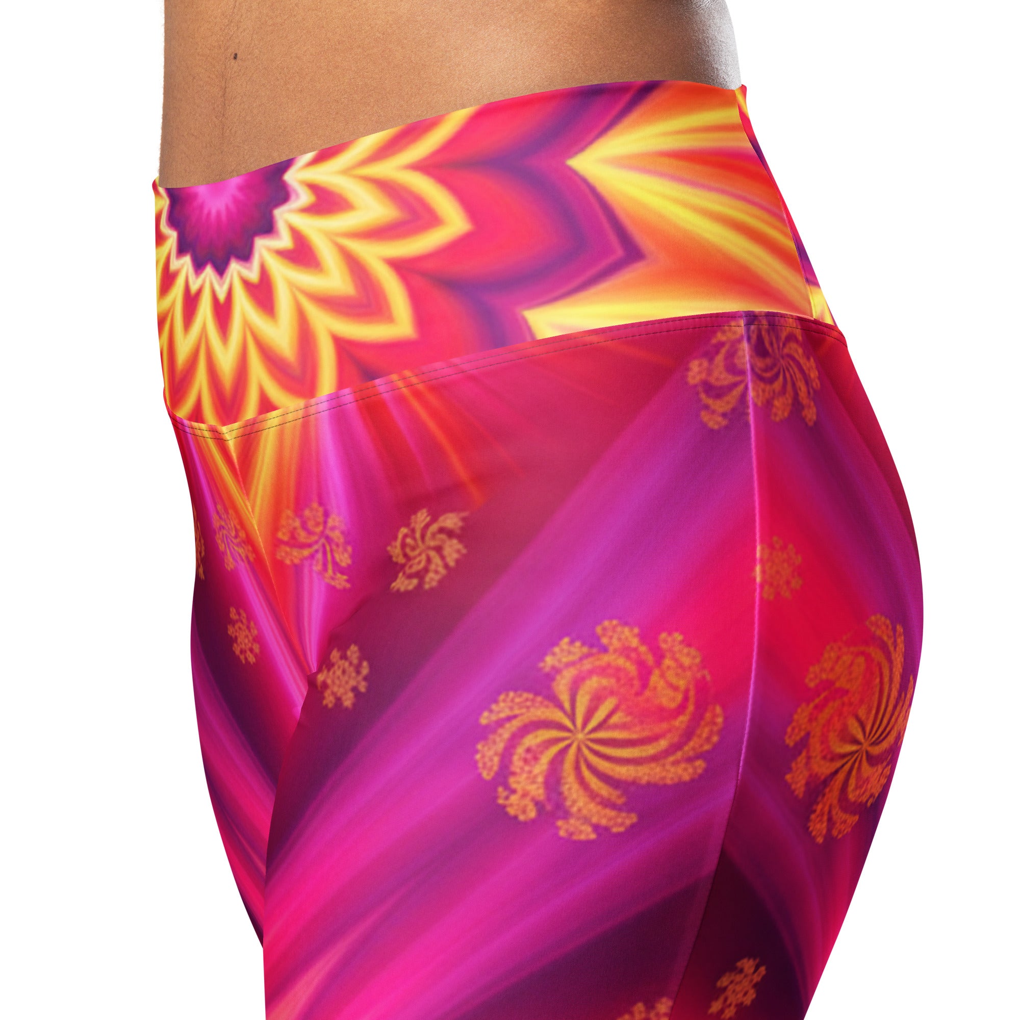 Psychedelic Plasma Core Flare Leggings | GearBunch