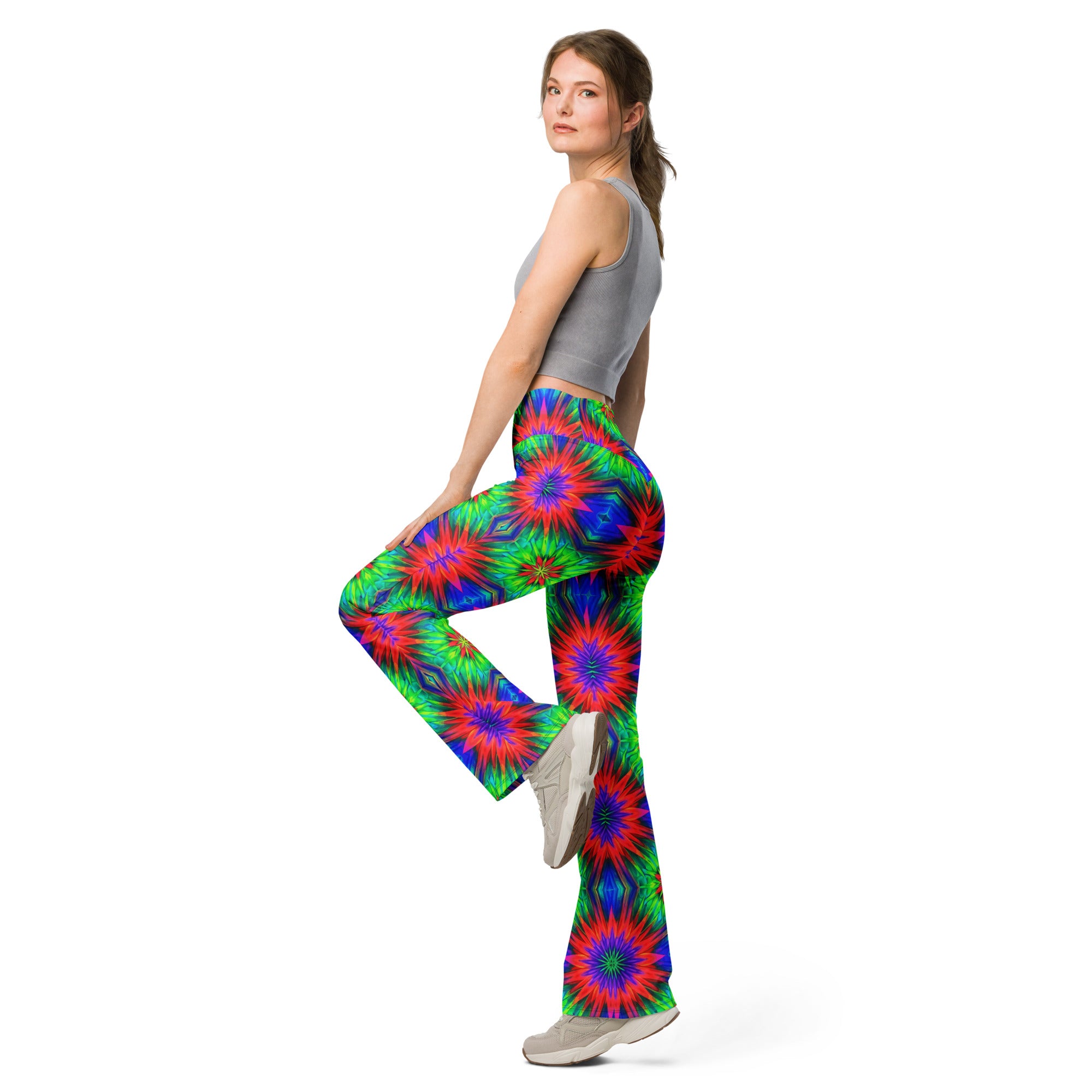 Psychedelic Starburst Prism Flare Leggings | GearBunch