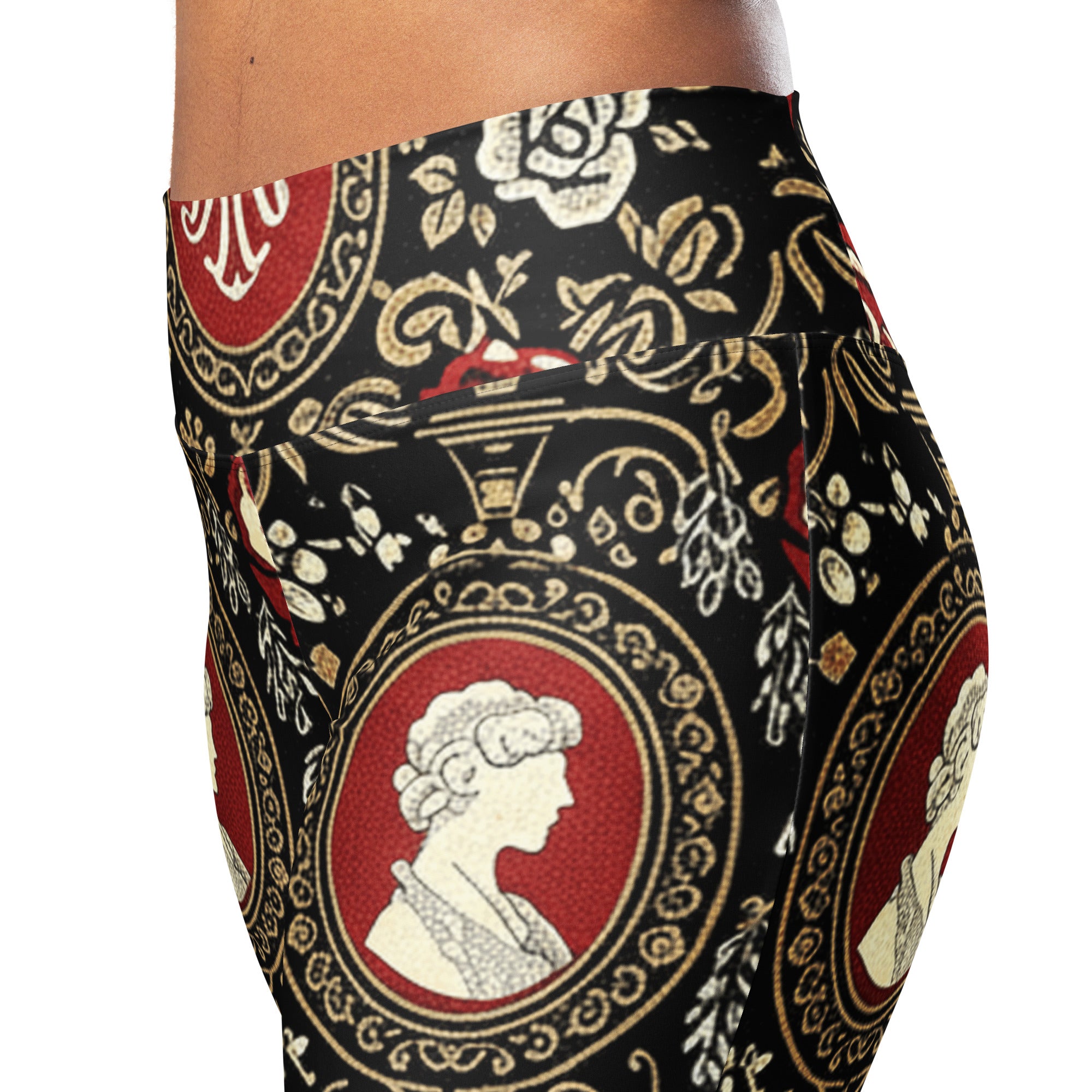 Victorian Mourning Lace Flare Leggings | GearBunch