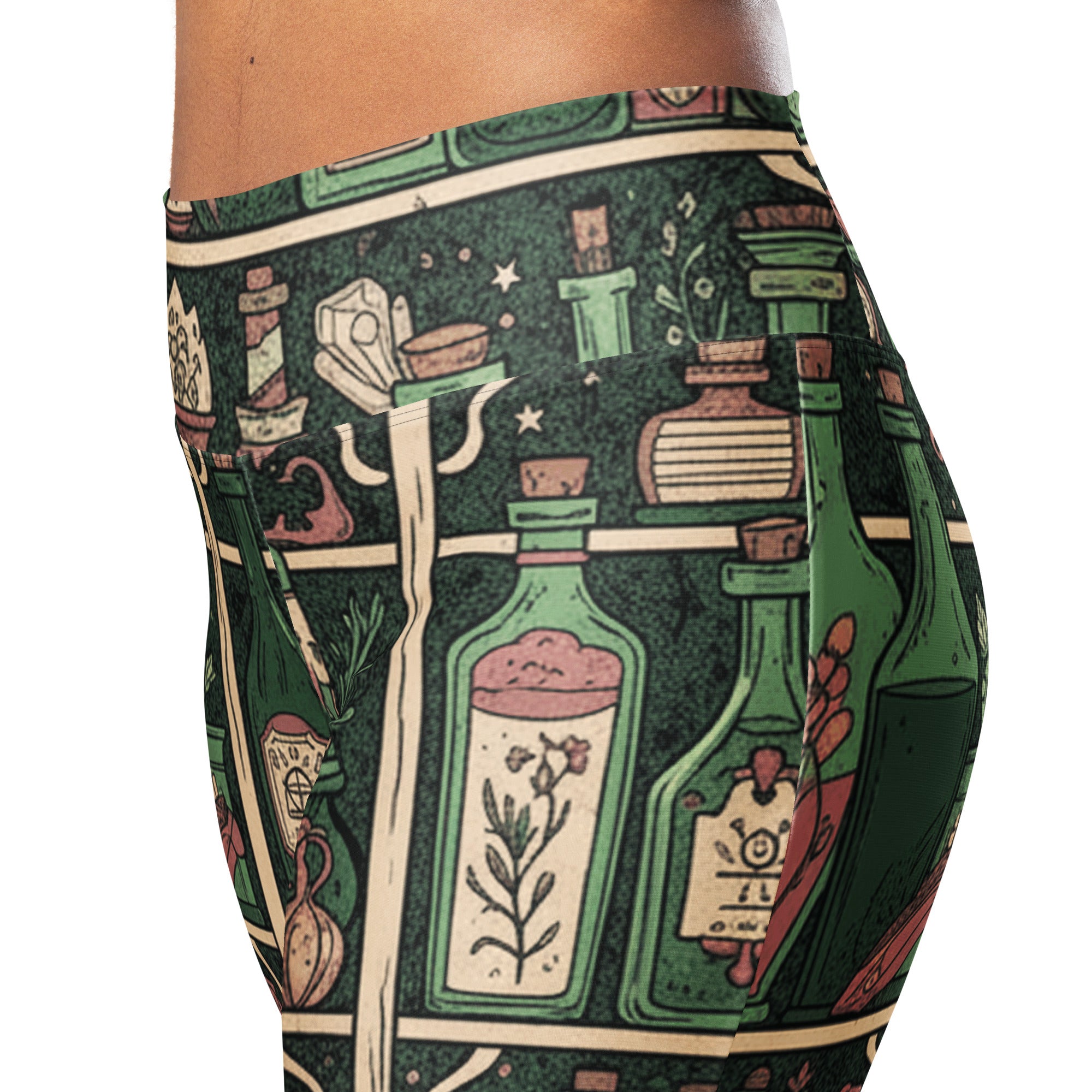Witches Apothecary Bottles Flare Leggings | GearBunch